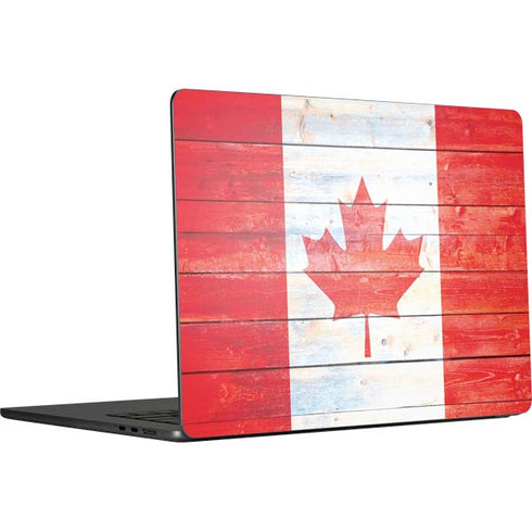 Canada Flag Light Wood MacBook Air 15 in (2023) Skin